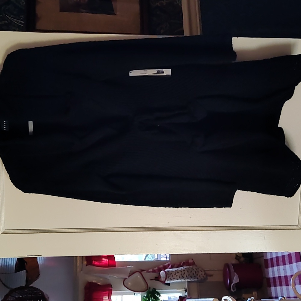 Tribal Black Sweater Coat Size Large